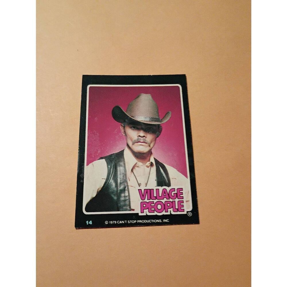 Vintage 1979 Village People Trading Card #14 Disco Era Vintage Music Collectible